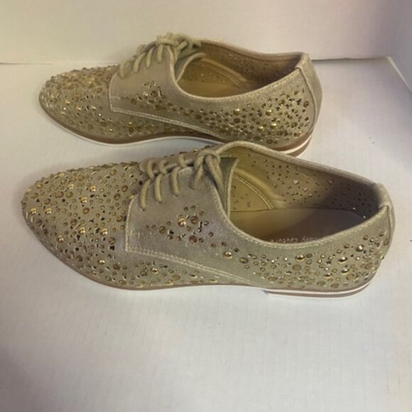 Chic By Lady Couture Women’s metallic gold flat oxford shoes, size 9 - Picture 3 of 7